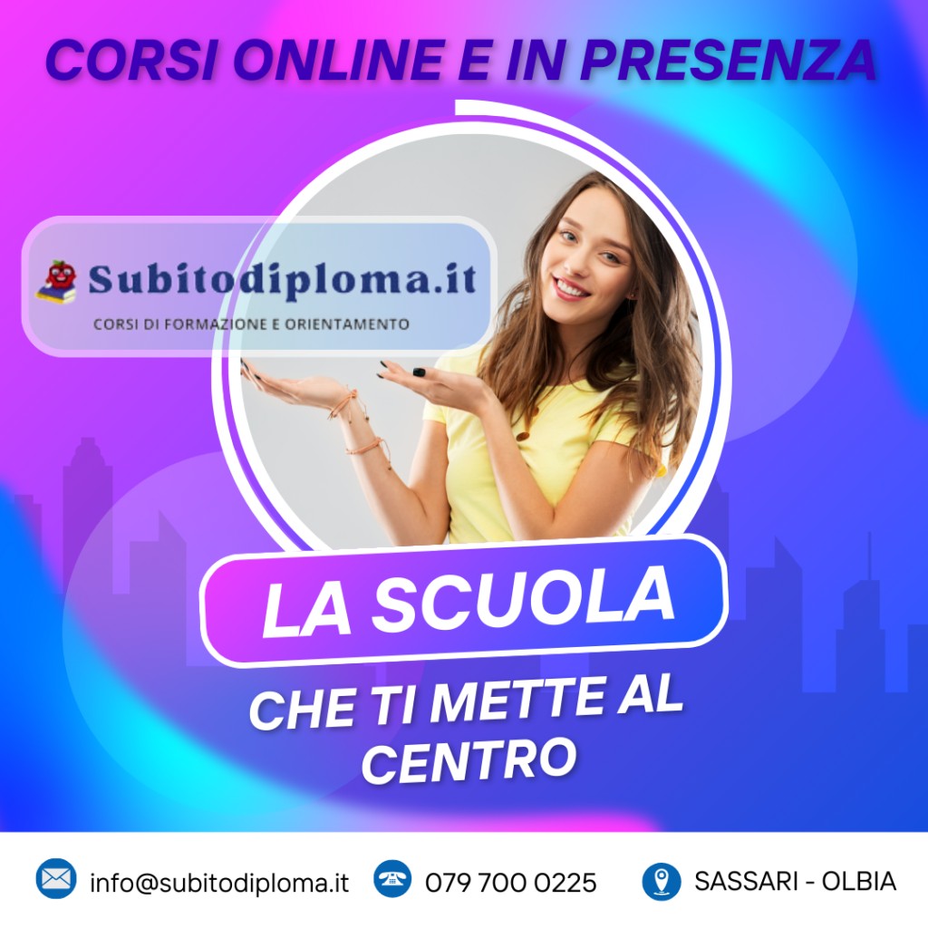 Diploma e Formazione Personalizzata a Sassari e Olbia con Subitodiploma.it